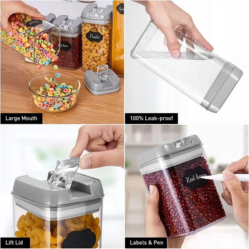 Plastic food storage container airtight tank moisture-proof and insect-proof storage bottle kitchen refrigerator storage jar