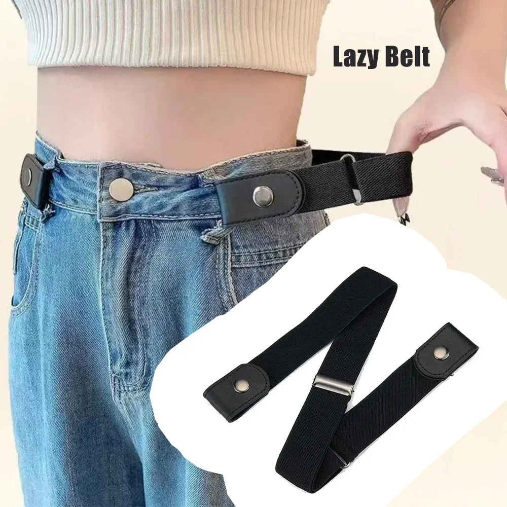 Invisible Elastic Lazy Belt For Ladies Jeans Adjustable Waist Size Reducer Pant Waist Tightening Tool Perfect For Fixing