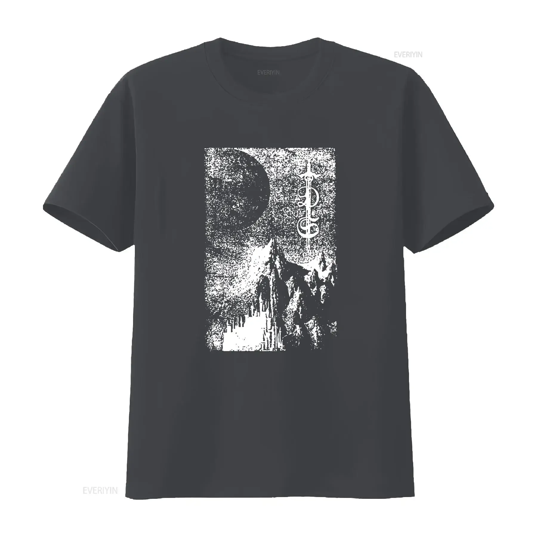 تي شيرت صمت الاكتئاب أسود معدني زنزانة سينث عتيق مصمم ملابس جرافيك مريح قليلاً ملابس الشارع