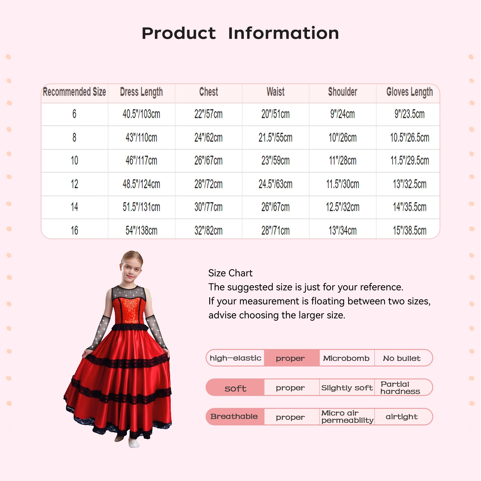 Kids Girls Spanish Flamenco Dress Childrens Gypsy Style Dance Performance Costume Tassels Short Sleeve Tiered Ruffles Dot Dress