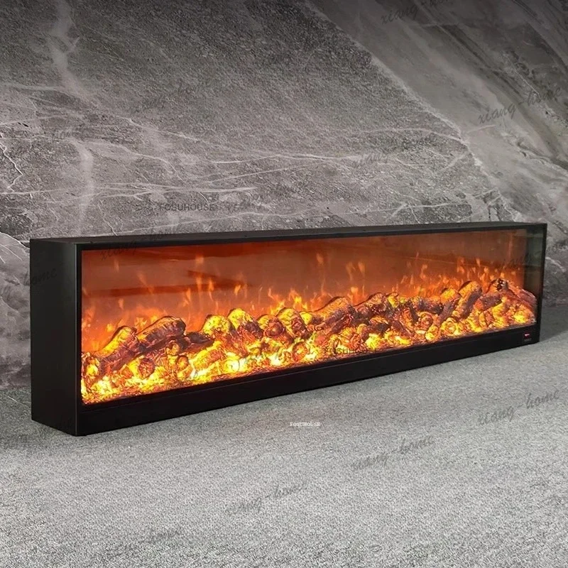 lsModern Simulated Flame Chimeneas Built-in Artificial Fire Fireplace Decorative Cabinet Heater for Living Room Luxury Home Deco
