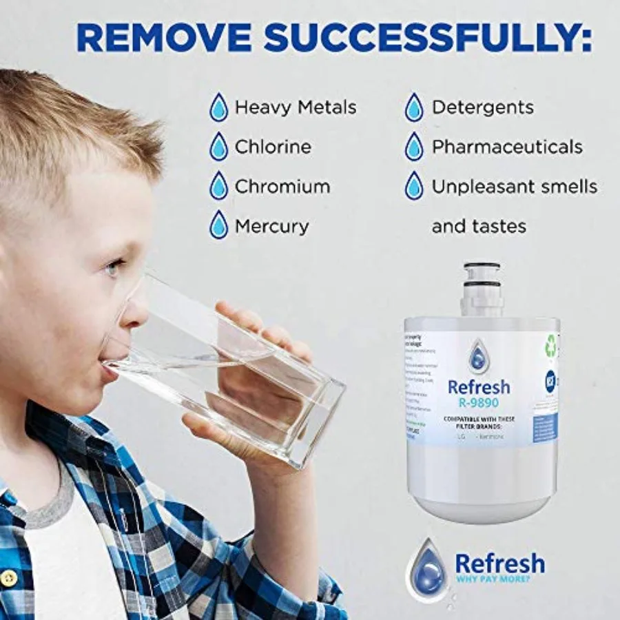 Refresh Replacement Refrigerator Water Filter Compatible with LG LT500P 5231JA2002A 5231JA2002A-S ADQ72910901 ADQ72910902 ADQ72