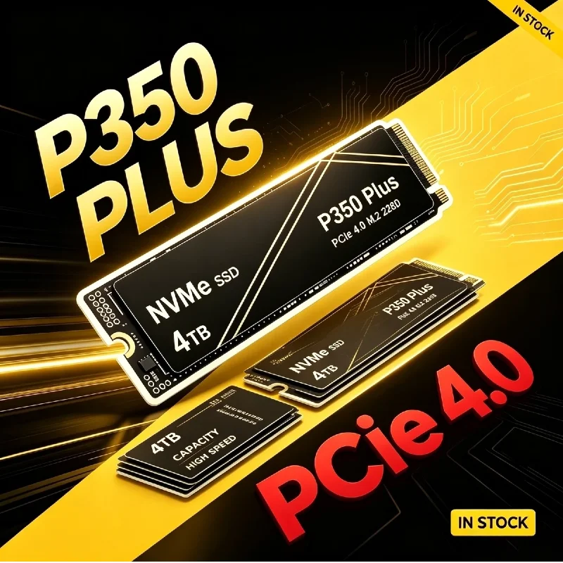 P350 PLUS 1TB 2TB 4TB M.2 2280 NVMe PCIe Gen4 SSD High Speed Solid State Disk for Gaming Computer & PS5