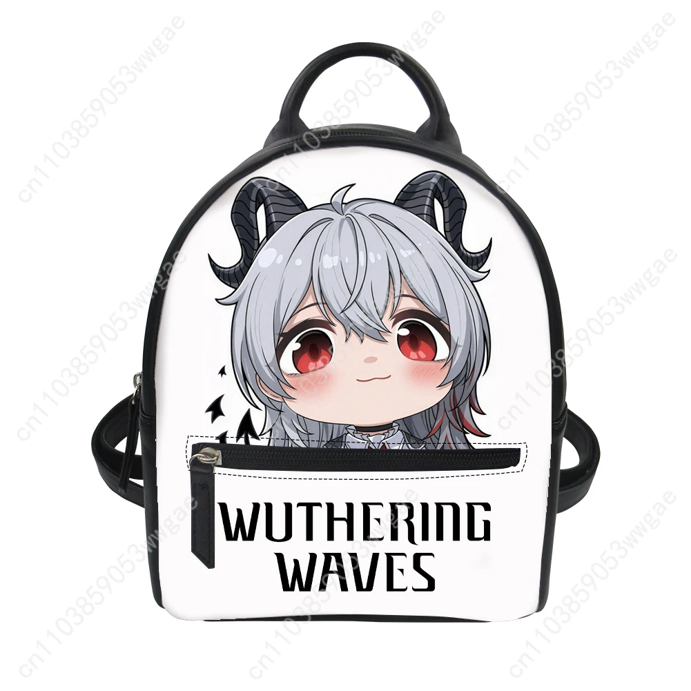 Wuthering Waves Backpack Purse Women Schoolbag Customized Double Shoulder Bag High Quality Mini Daypack Leather Travel Bag Gift