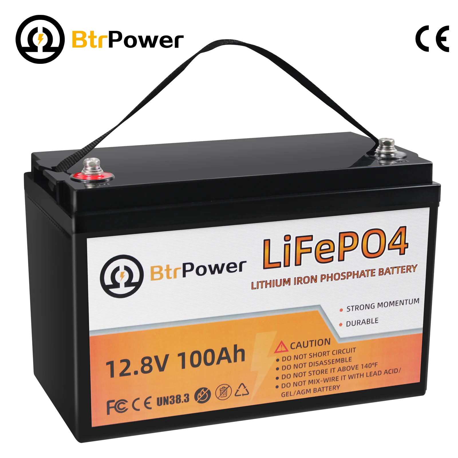 

12V 100A Lithium Battery Pack 12 V LiFePO4 Battery with 50A BMS and 4000-7000 Cycle Perfect for RV Solar Marinebackup Power