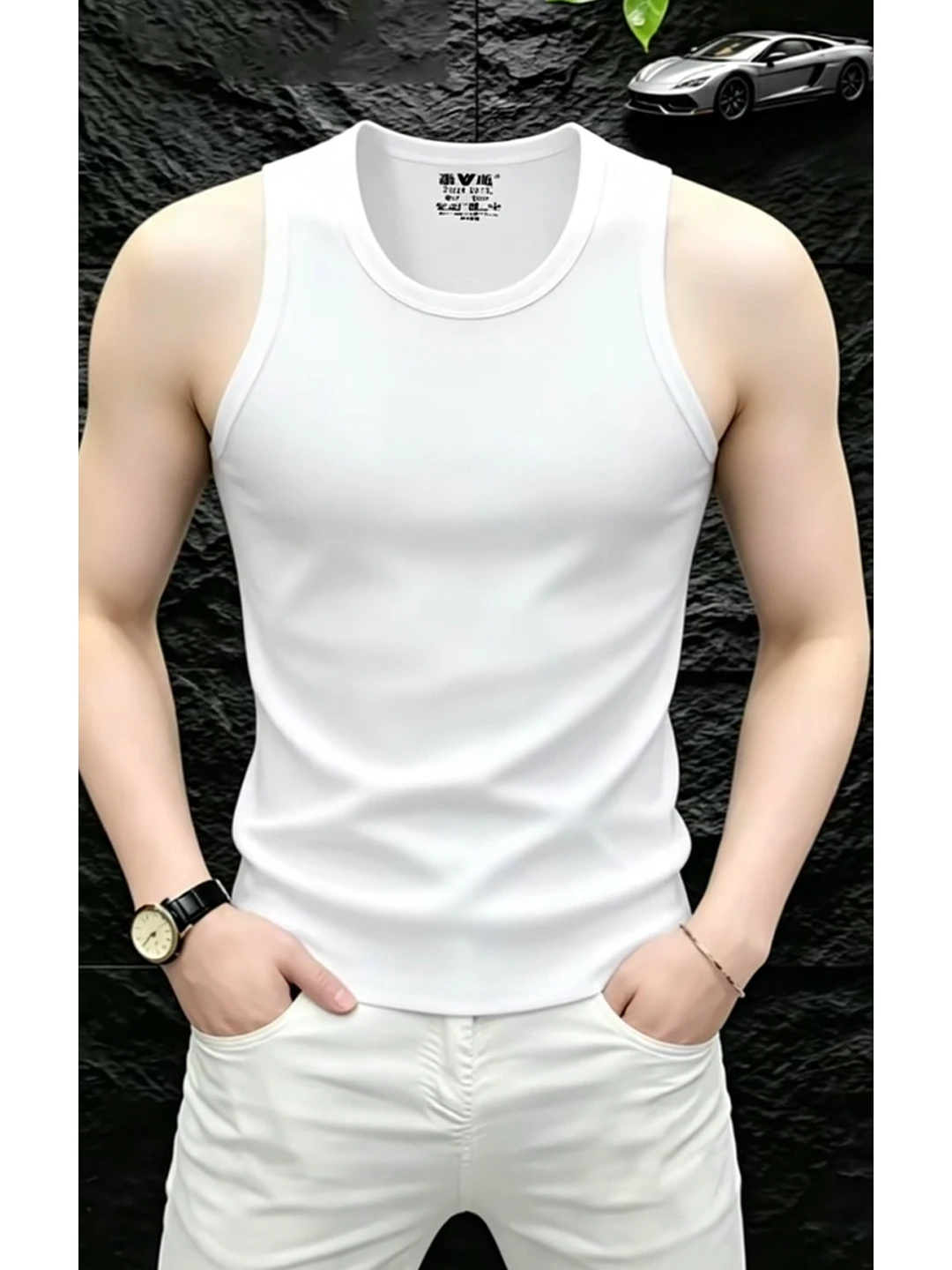 Black Training Sports Tank Top Men Summer Muscular Appearance Quick Dry Sleeveless T-shirt American Style Base Layer Inner Wear
