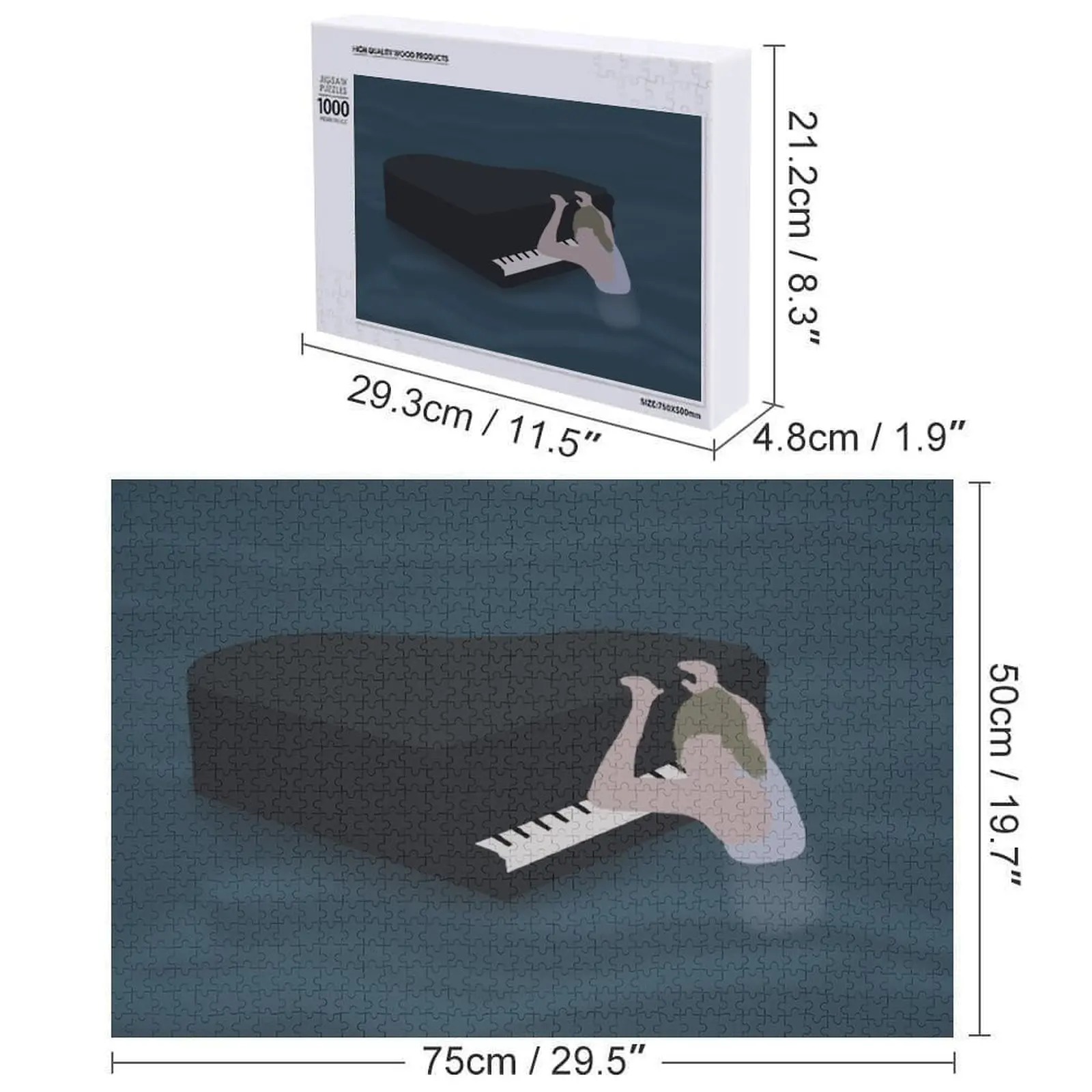 ピアノ溺死 ジグソーパズル ジオラマ アクセサリー 写真入りカスタム ジグソーパズル カスタム写真 カスタムパズル