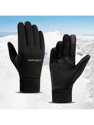 Winter Warm Gloves Touch Screen Windproof Cold-proof Cycling Gloves, Men's Women's Running, Hiking Skiing Gloves