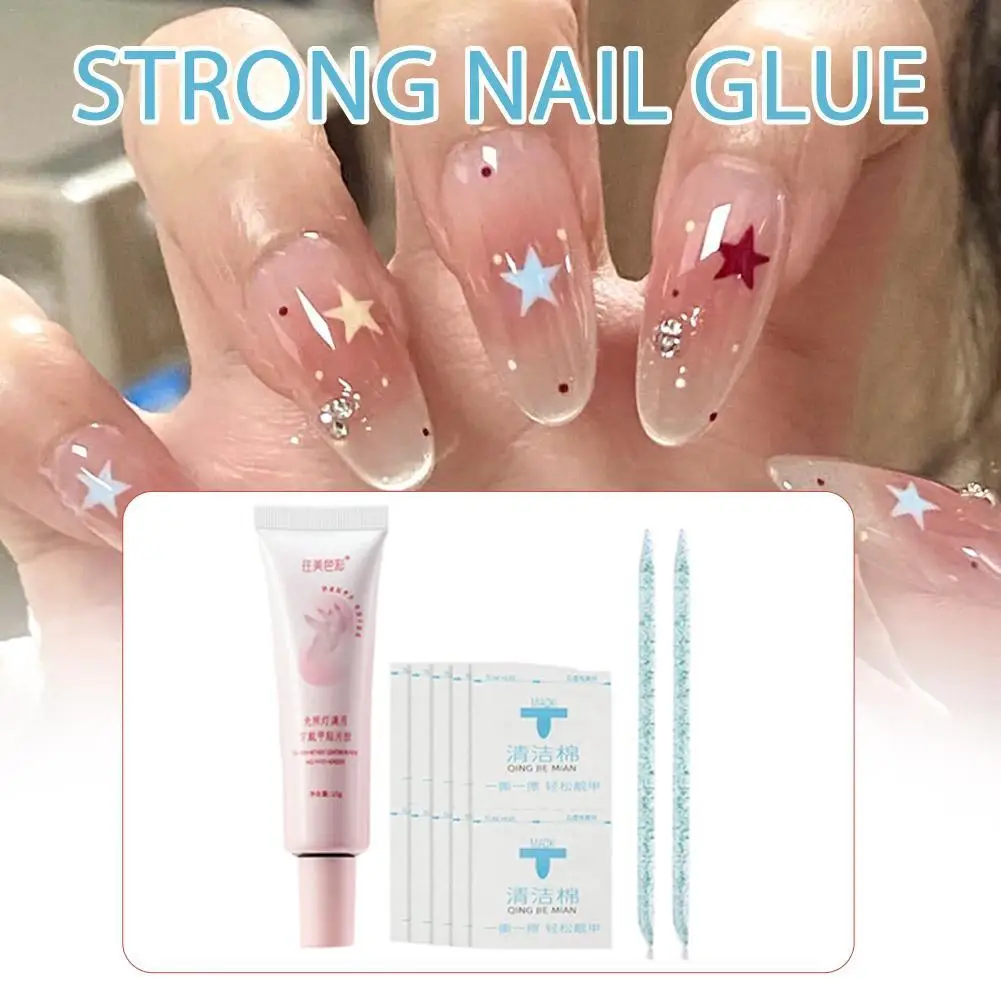 Super Strong Nail Glue for Press On Nails No Uv/Led Lamp Needed, Quick Drying 5s, Fast-Curing, Long-Lasting ﻿