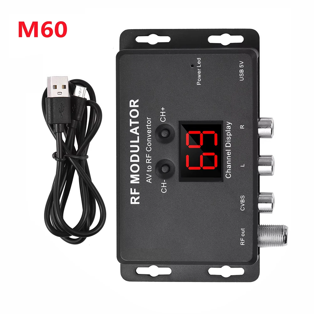 M60 Modulator AV To RF Converter Home TV Modulator Flexible Configuration For PAL/for NTSC, For Sound IF And Other TV Format