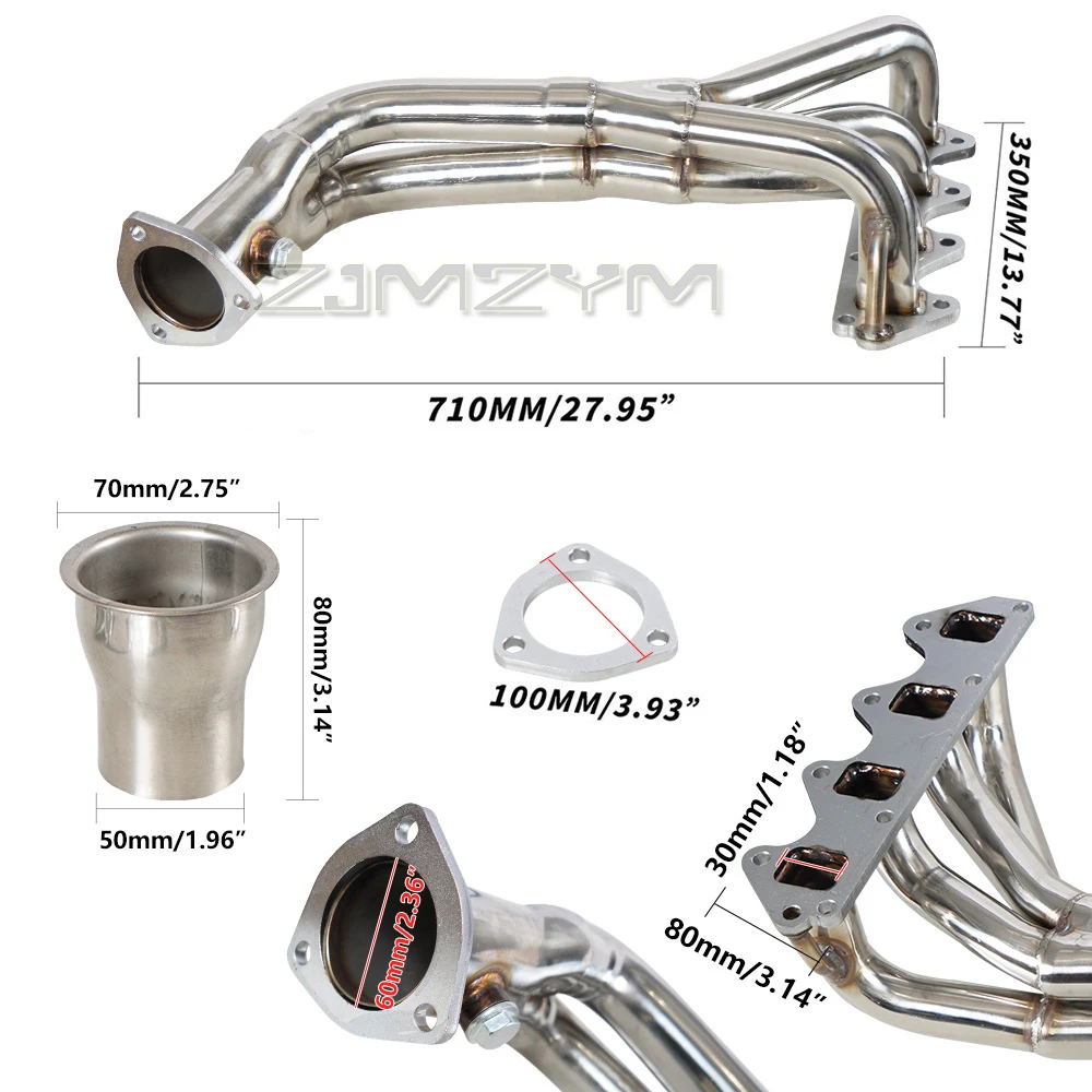 Auto Stainless Steel Exhaust Header Manifold For Suzuki Samurai & Geo Tracker 1.3L 1.6L L4 Exhaust Systems Pipe Car Accessories