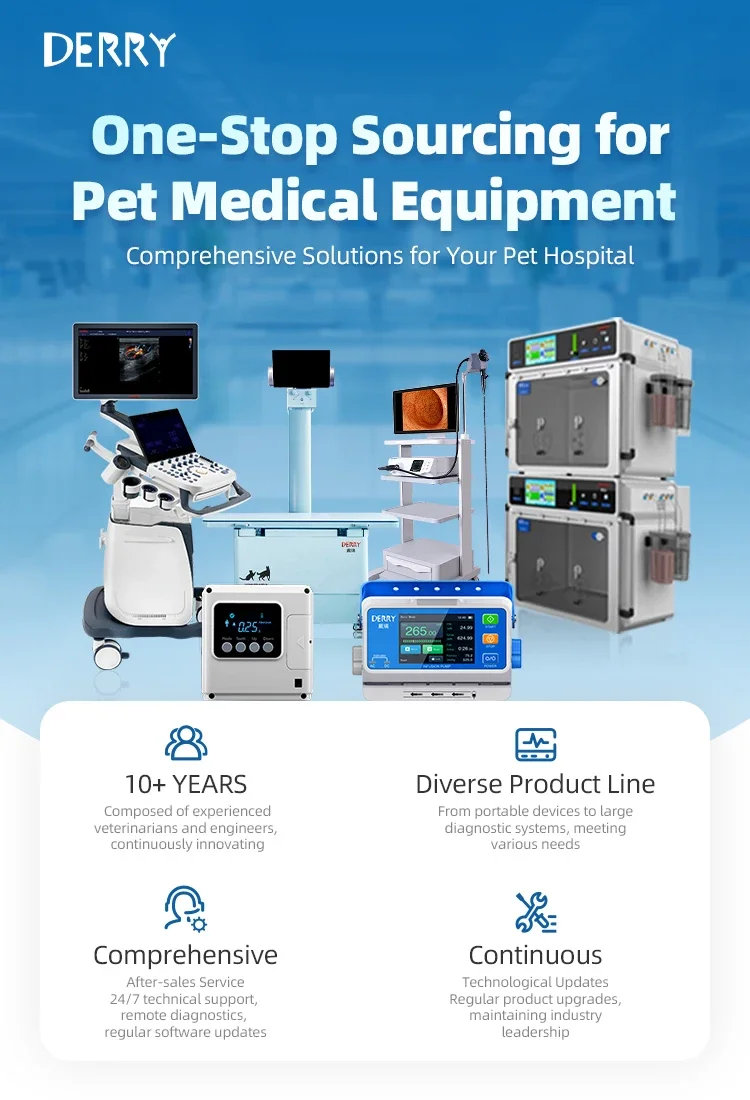 Derry PetCare VS7 Kleine Dieren Veterinaire Medische Machine Draagbare Meerdere Sonde Dierenarts Veterinaire Kleur Doppler Echografie Systeem