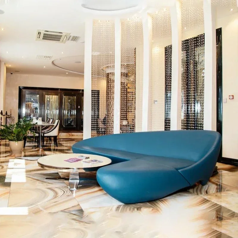 Office Zha 7-Shaped Sofa Hotel Lobby S Arc Club Customized Reception Area Corner