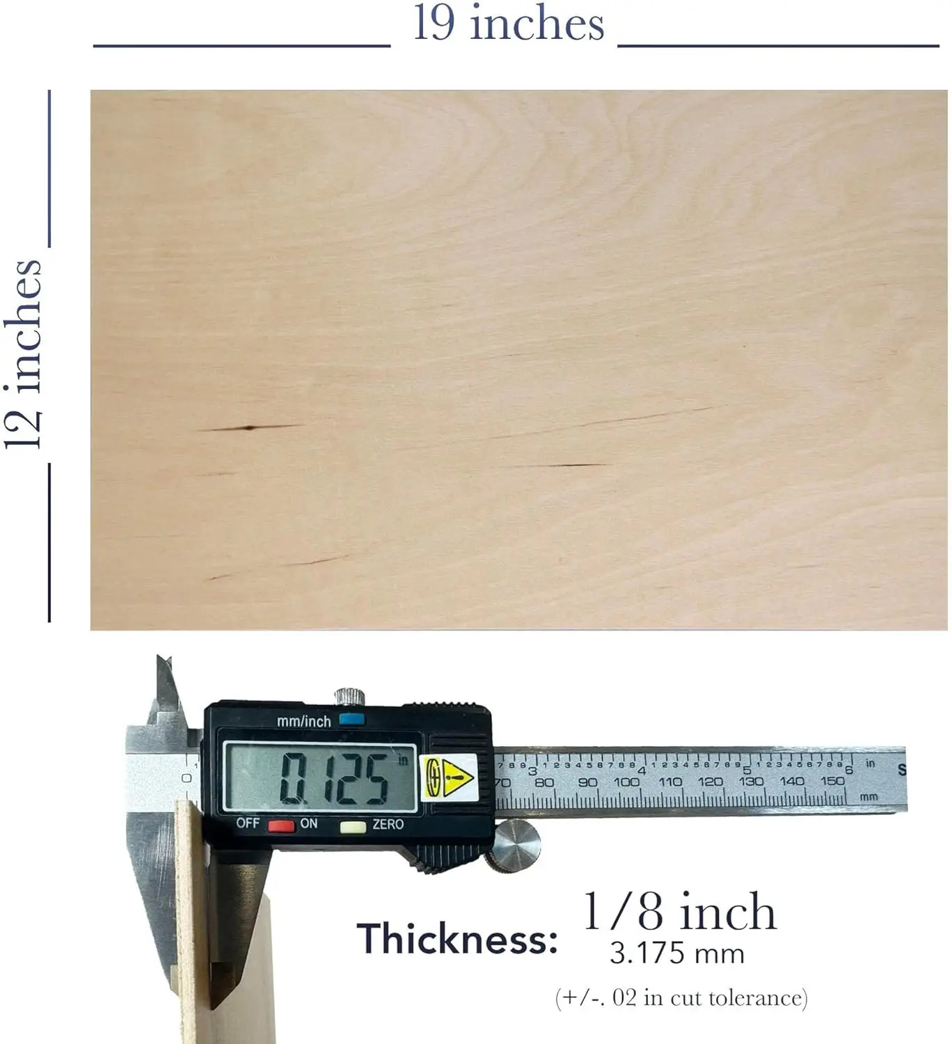 10 pacotes de madeira compensada de bétula báltica premium, 3 mm 1/8 polegadas, 12 x 19 polegadas, brilho pronto para gravação a laser e CNC