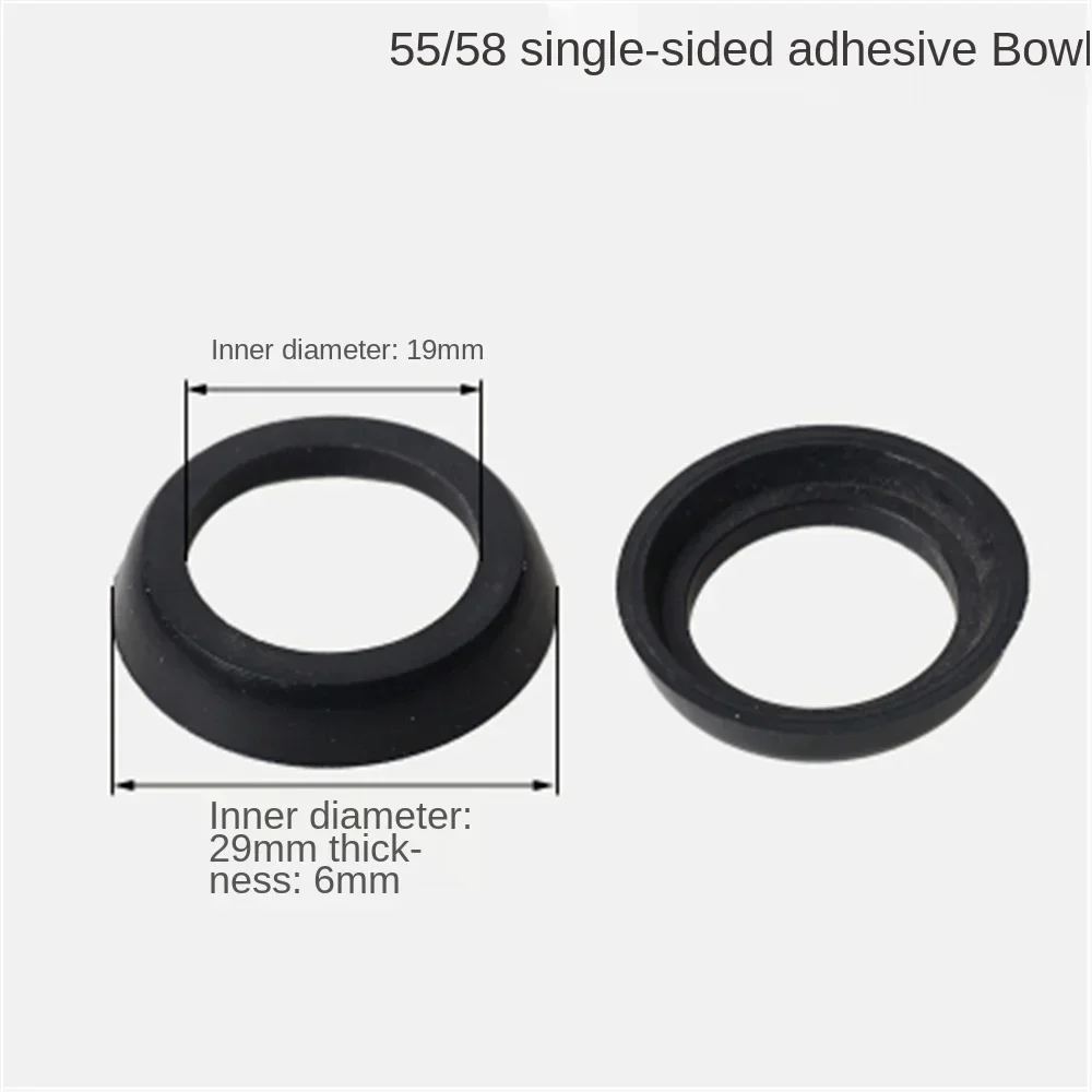 High Pressure Car Washing Machine Pump Accessories 55/58 Type Piston Flat Gasket Copper Triangle Integral Rubber Bowl