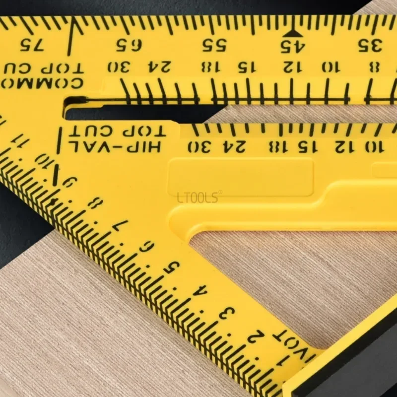 Herramienta de medición de plástico cuadrada de 90 grados para carpintería, herramienta de medición y dibujo triangular de ángulo recto, herramienta de medición de marcado duradera