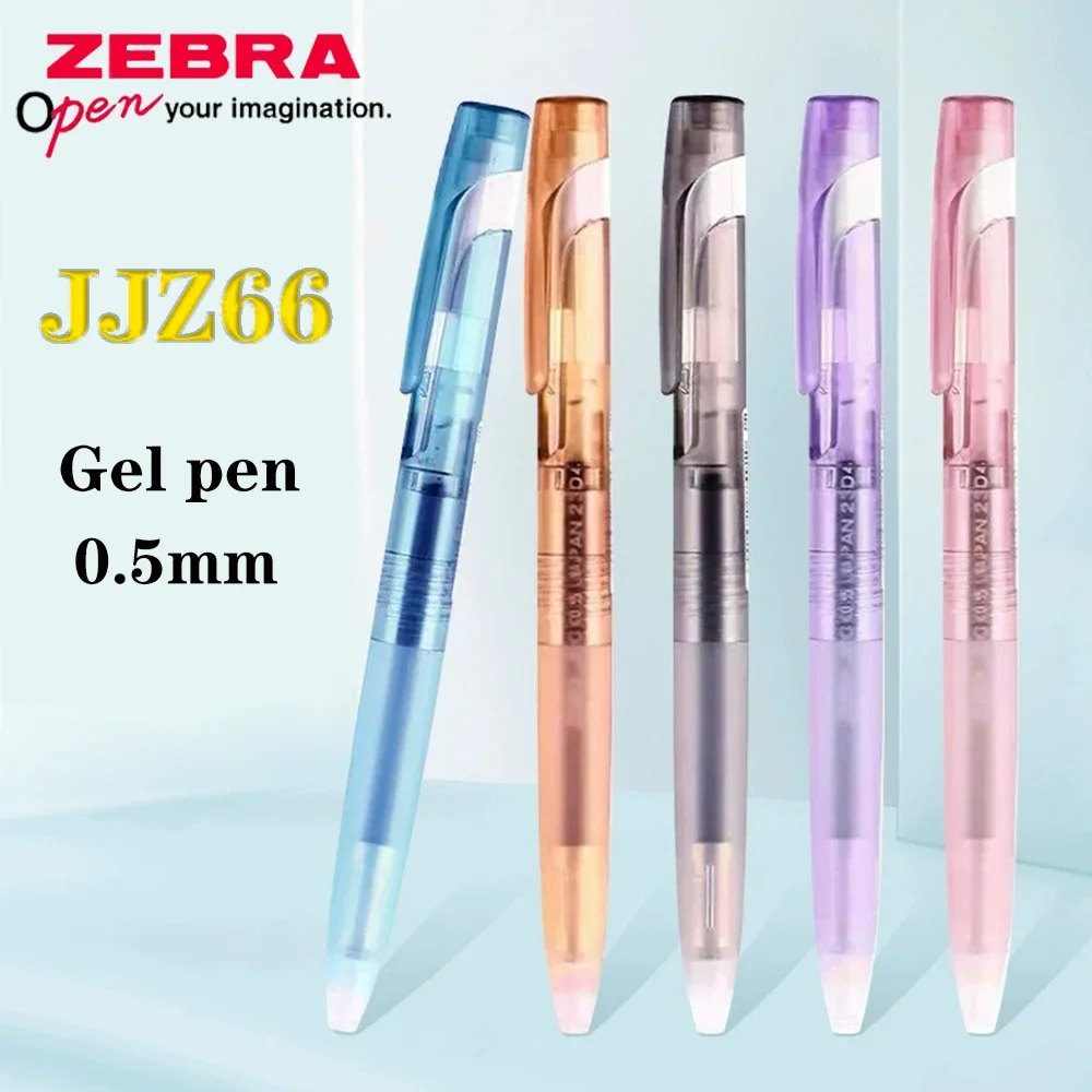 1PC Japan Zebra Gel Pen JJZ66 Transparent Blen Shock Absorber Pen 0.5mm Quick Drying Back To School Stationery JNC-0.5 Refill