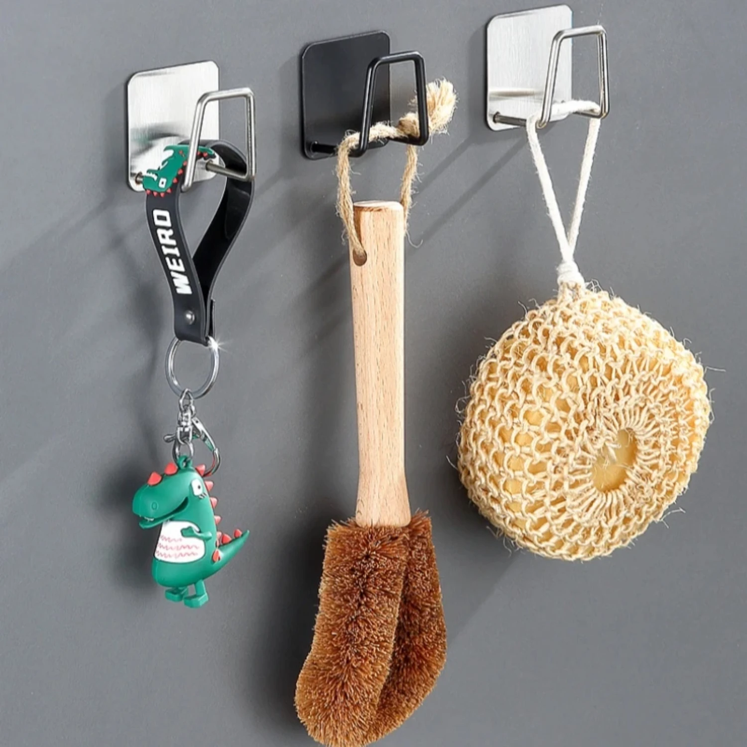 Kitchen 304 Stainless Steel Sink Sponge Holder Self Adhesive Drainer Drying Rack Wall  Accessories   Organizer