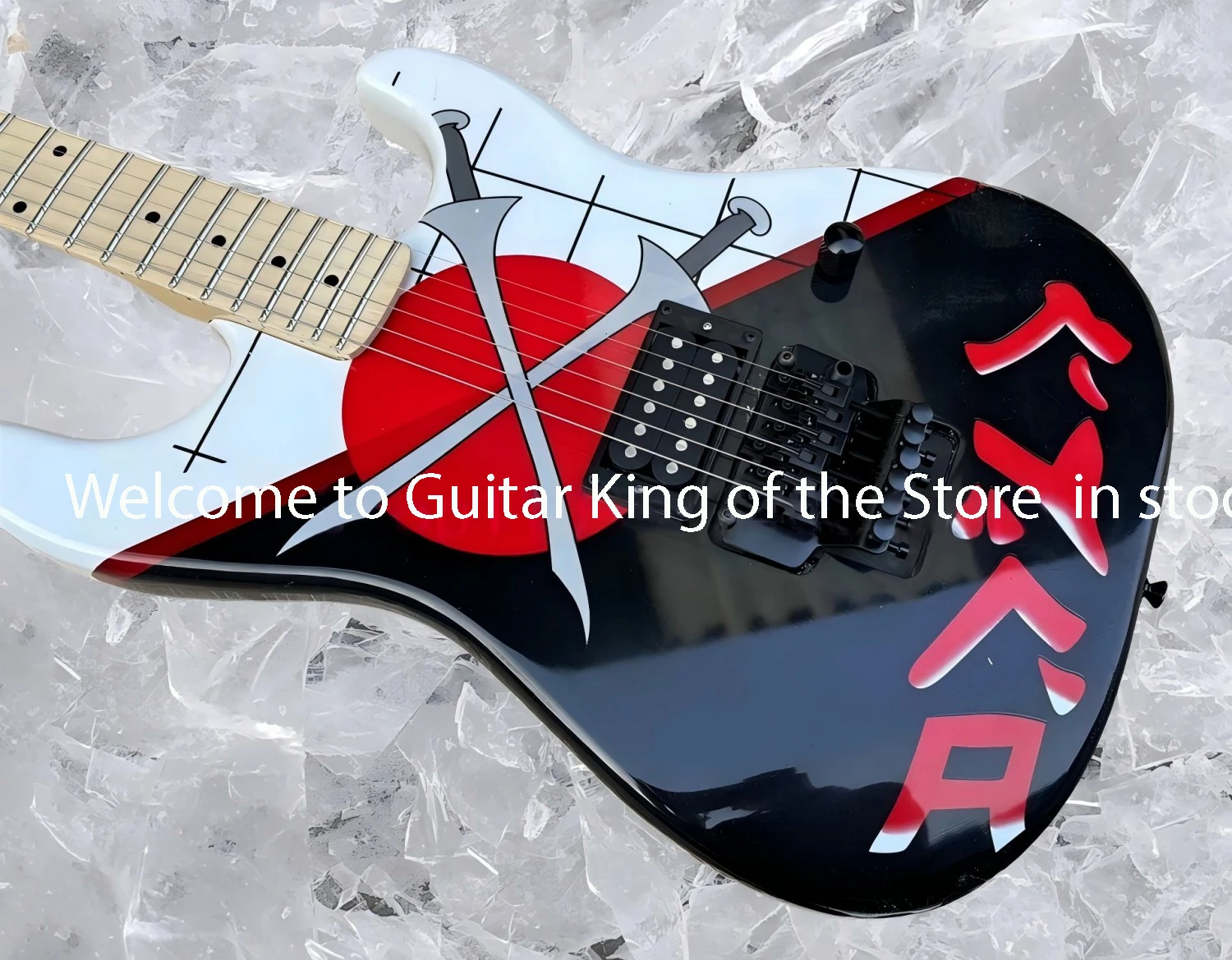 Shelly Nueva tienda personalizada de fábrica San Dimas 25 aniversario 6 cuerdas Red Sun Charvel Guitarra eléctrica 3698