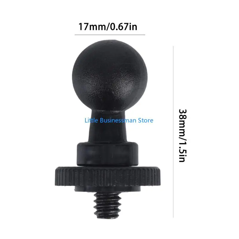 schwarzer 17-mm-Kugeladapter für 1/4-Gewindehalterung, passend für M76A – Detail 6