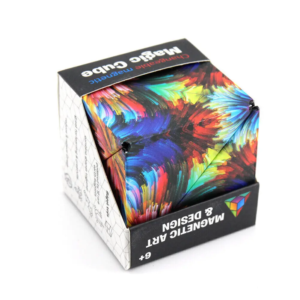 3D-Shashibo Shape Shifting Box Anti-Stress Hand Flip Magic Cube Puzzle Toys Gift