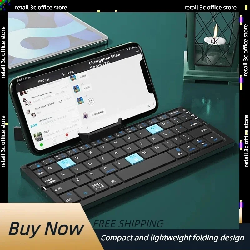 

Foldable Bluetooth Keyboard And Mouse Suite Apple Ipad Is Suitable For Mobile Phone Tablet Portable Wireless Mini Keyboard