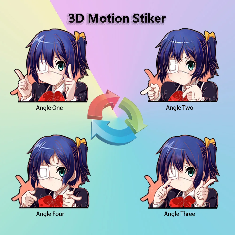 

Takanashi Rikka Love, Chunibyo & Other Delusions Anime 3D Motion Stickers Decals for Cars,Skateboard,ipad,Refrigerator,Etc.