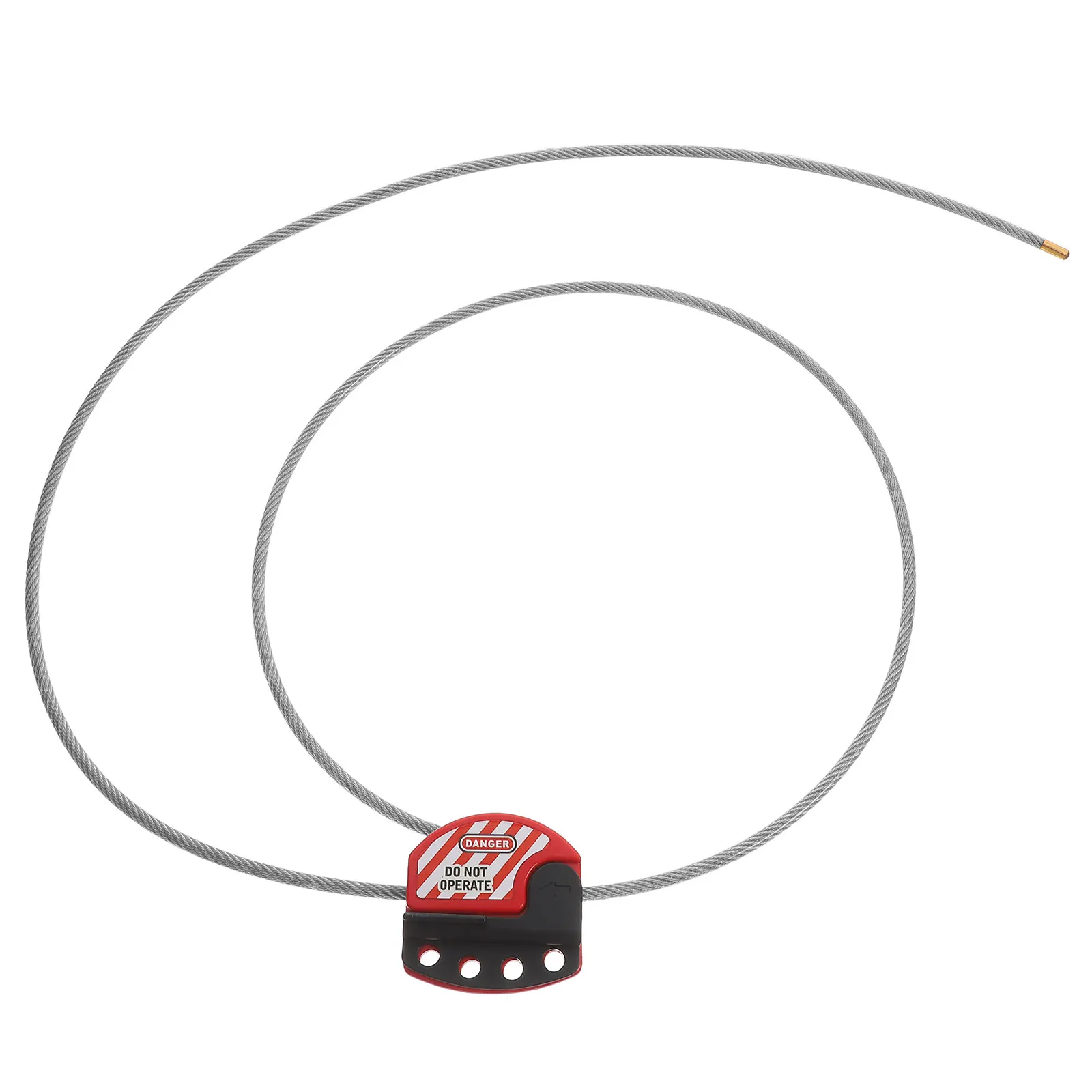 Lockout Safety Cable Stainless Steel Cable Lock Adjustable Vinyl Coated Security Lock 1.8m for Industrial Loto Use