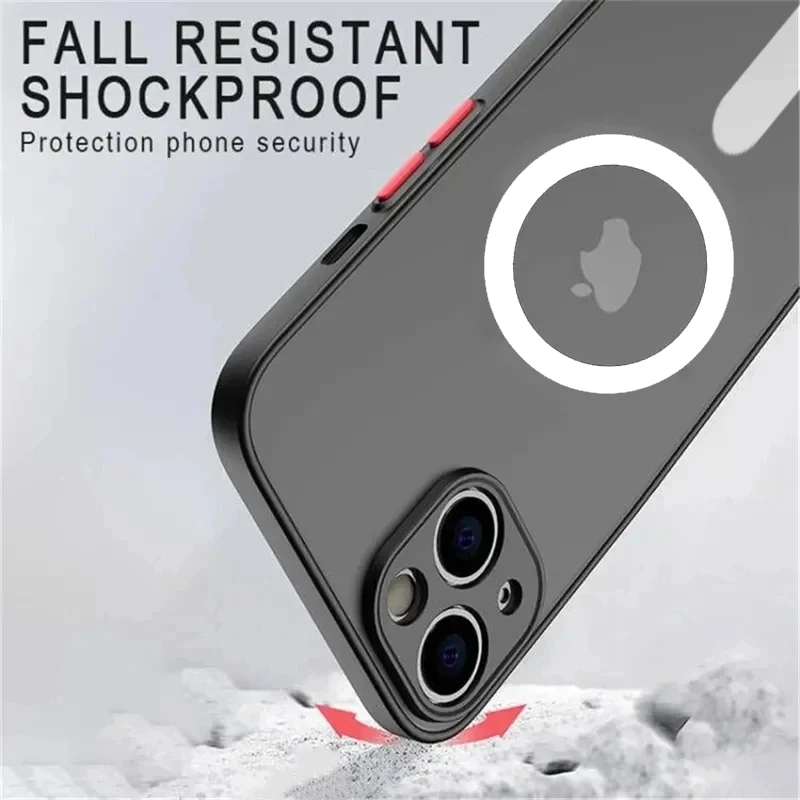 For Magsafe Matte Magnetic Case For iPhone 15 14 11 13 12 Pro Max Plus Luxury Wireless Charging Phone Protection Accessories image 4