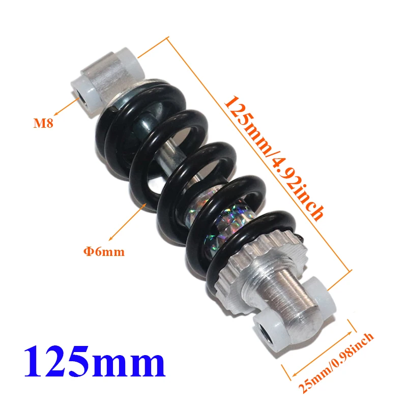 2PCS 135mm 125mm 110mm  Rear Suspension Shock for Electric Scooter Motorcycle Adjustable Absorber Spring Shock Skate Parts