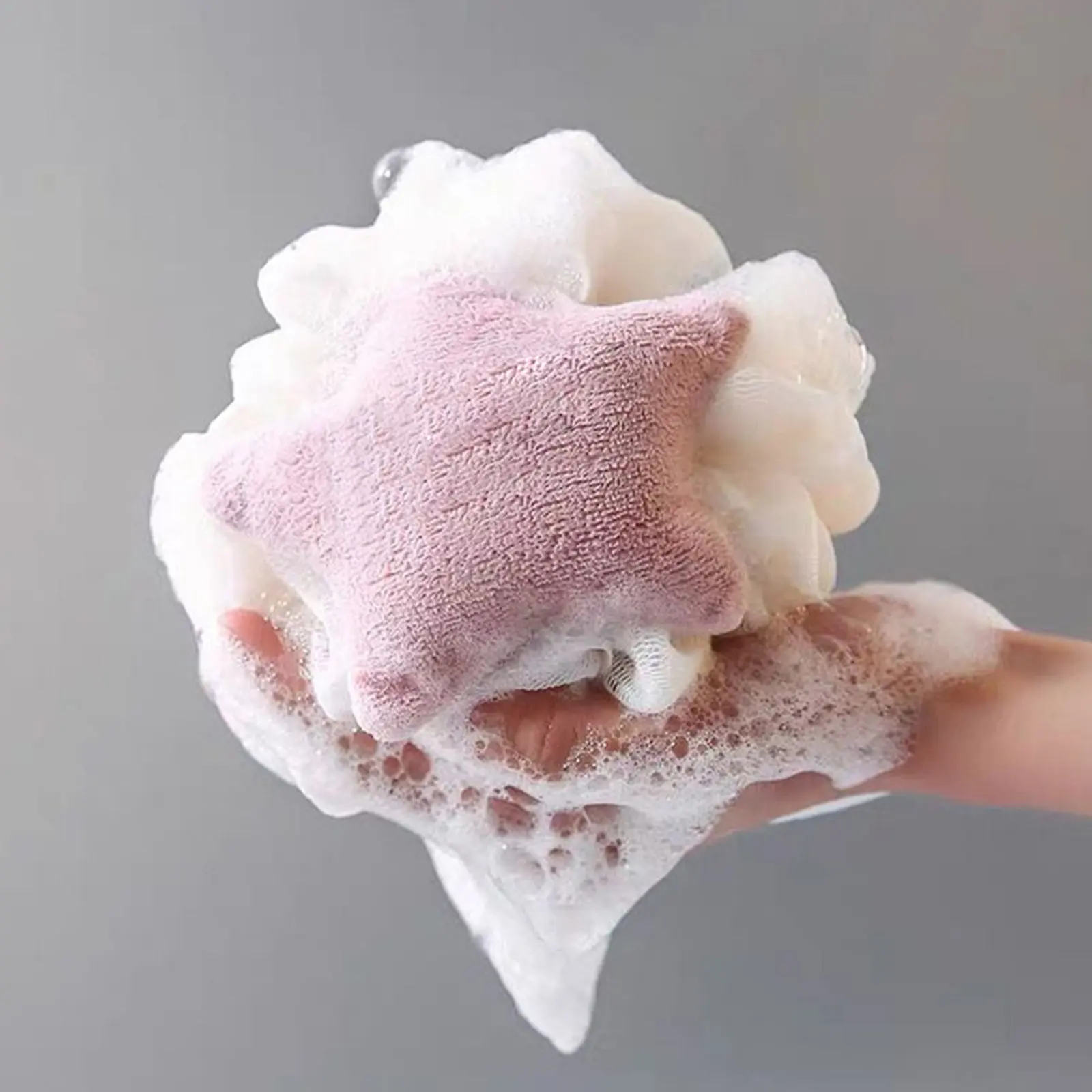 4Pcs Cartoon Bath Ball Rich Foaming Body Wash Scrubber Soft Gentle Exfoliating Shower Loofah for Teens Adults Back Scrubbing