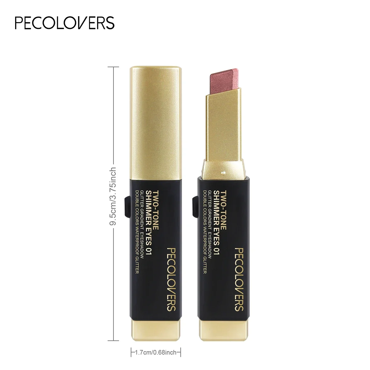 1 szt. PECOLOVERS Aurora Shimmer 2-Tonowy Gradientowy Brokatowy Cień do Powiek w Sztyfcie - Długotrwały, Wodoodporny, Bez Formaldehydu