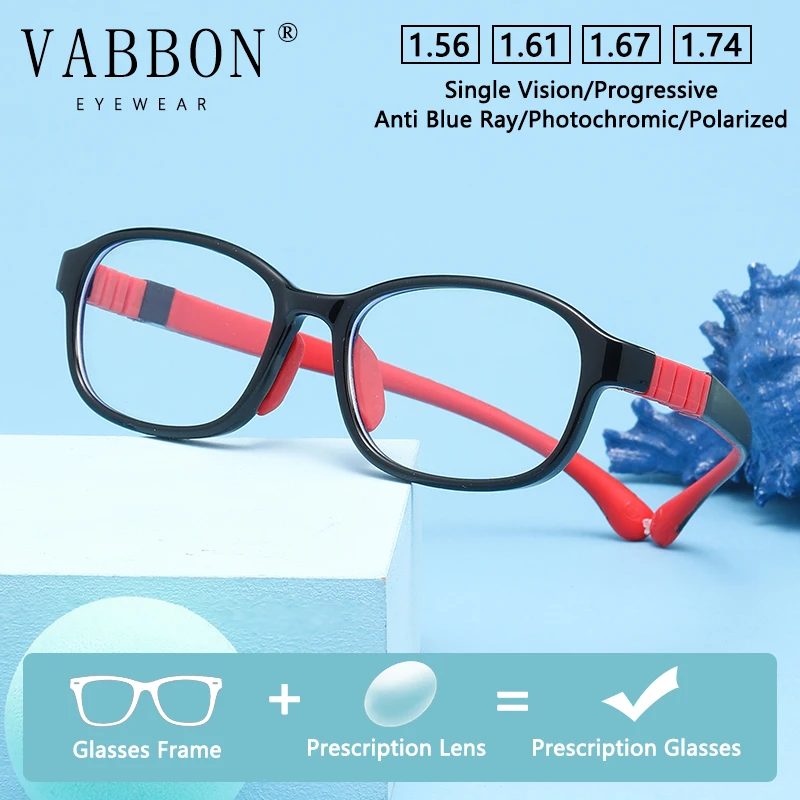 

Vabbon Youth Popular Anti-Blue Light Prescription Glasses Anti-Radiation Children's Goggles Can Be Matched Myopia Astigmatism Glasses Photochromic Glasses Trd-30