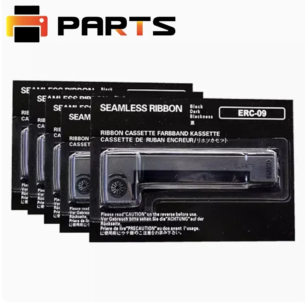 Ruban sans couture longue durée, 5 pièces, ERC-09 ERC09 ERC09B, pour utilisation adaptée à Epson M160 M180 M190 M191G M163 M164 M181 M182