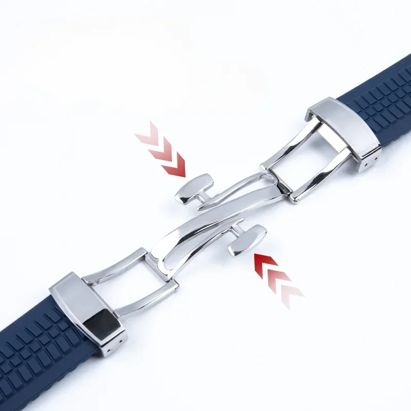 ل باتيك فيليب 5167R قنبلة يدوية Aquanaut سلسلة 21 مللي متر حزام ساعة اليد لينة ومرنة حزام ساعة مطاط السيليكون