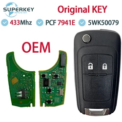Original OEM 433MHz PCF7941E Remote Flip Key For Opel Vauxhall Corsa Astra J Chevrolet Cruze Spark Malibu Sail Aveo 5WK50079