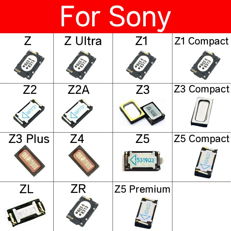 Altoparlante auricolare per Sony Xperia Z Z1 Z2 Z2A Z3 Z4 Z5 ZL ZR Ultra Compact Plus Premium L36H XL39H L39H L35H C6502 Parti