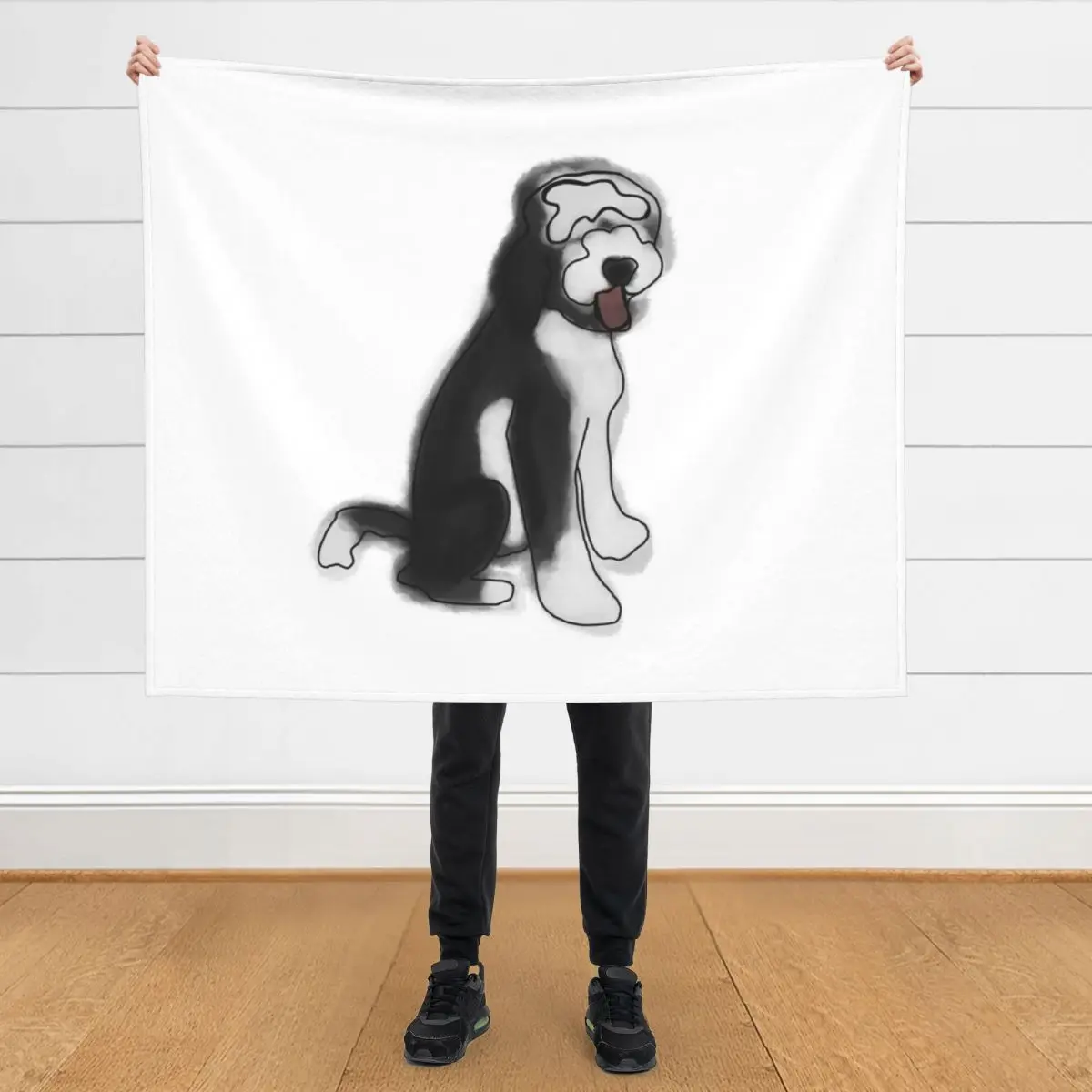 

Water Color Sheepadoodle Throw Blanket manga For Sofa Thin Cute Plaid warm for winter Blankets