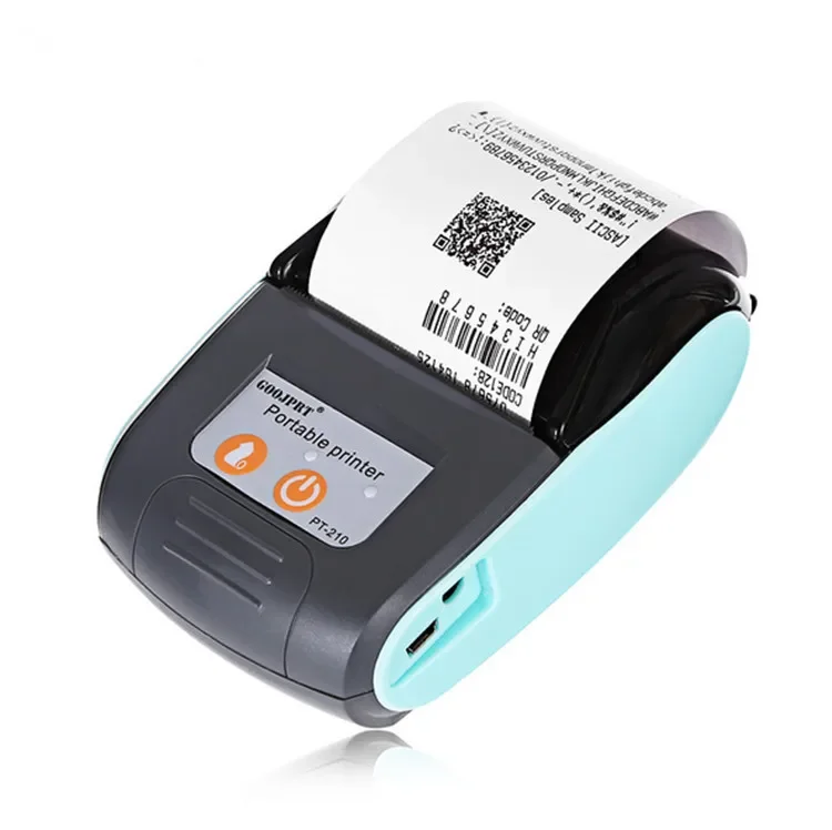 Thermal Label Printer 58mm Mini Thermal Printer Portable Bt Thermal Sticker Label Portable Printer Goojprt PT210