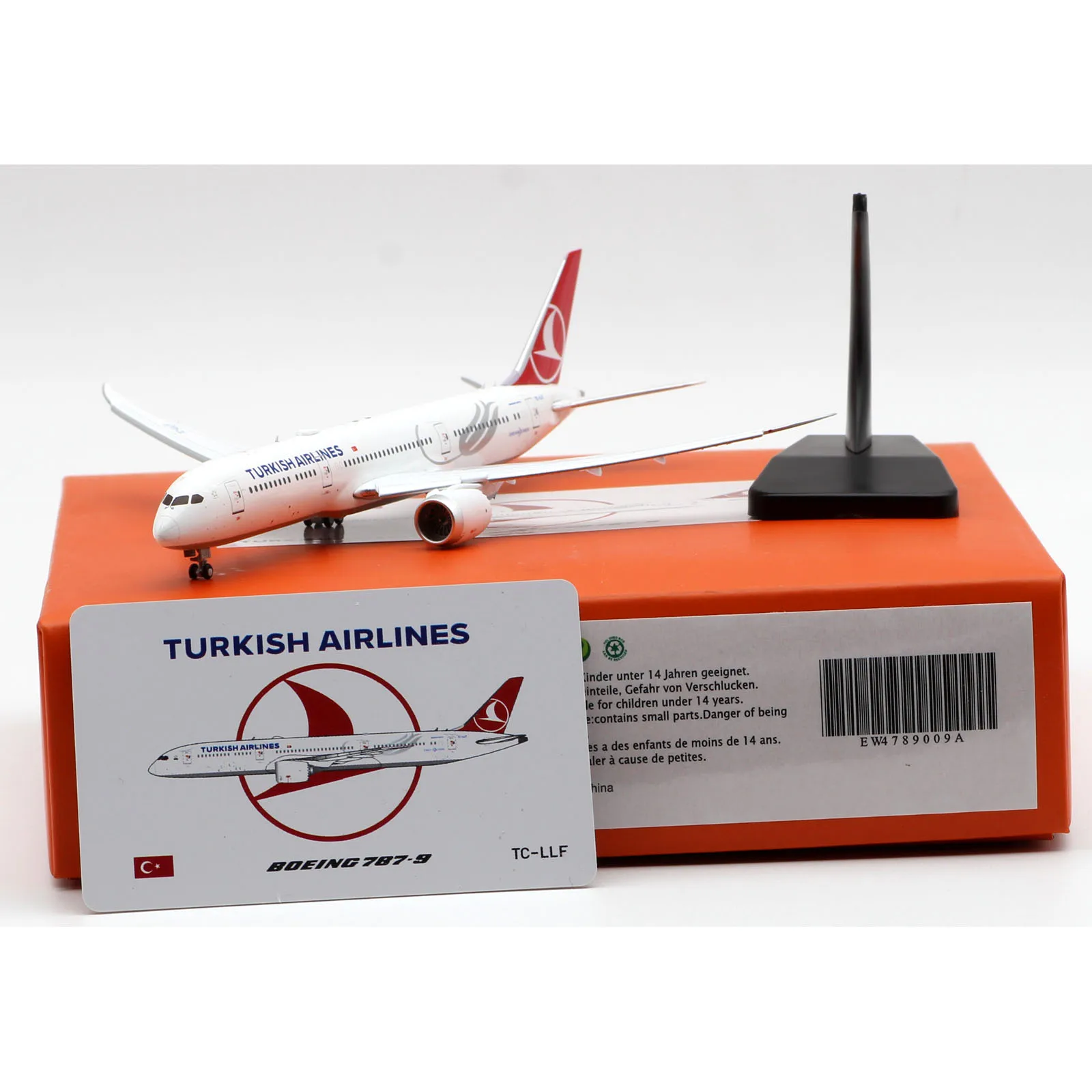 

EW4789009A Alloy Collectible Plane Gift JC Wings 1:400 Turkish Airlines Boeing B787-9 Diecast Aircraft Model TC-LLF Flaps Down