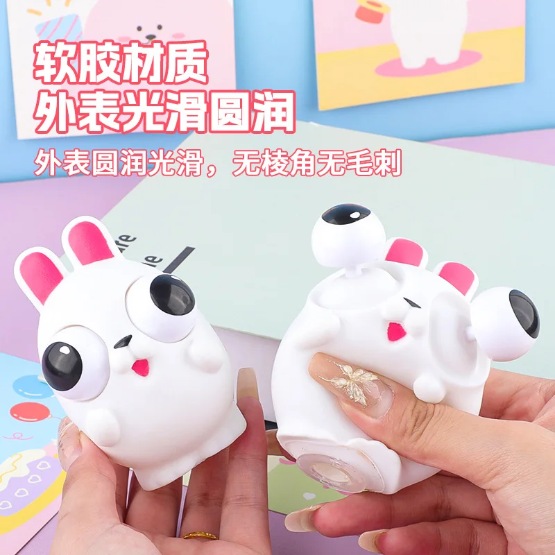 Engraçado globo ocular explosão squeeze brinquedo mole bonito coelho brinquedo fidget crianças alívio do estresse antiestresse dos desenhos animados animal bola sensorial presentes