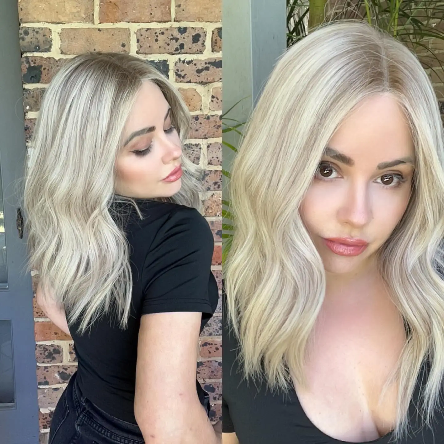 Ash Blonde Synthetic HD Lace Front Wig Preplucked Hairline Realistic Natural Looking Ash Roots Heat Resistant Wig for Young Girl
