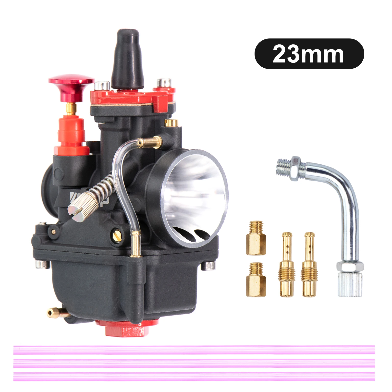 ALconstar Carburateur Kleine Pwk 15mm 17mm 19mm 21mm 23mm Platte Gordijn Carburateur fit voor 50cc-125cc Scooter Bromfiets 2T4T Motorfiets