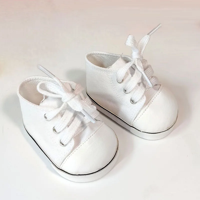 

New White canvas Shoes Fit for 38cm LABUBU The Monsters Plush Doll Shoes Cute Kid Toy Fashion Doll Accessorie No Toys