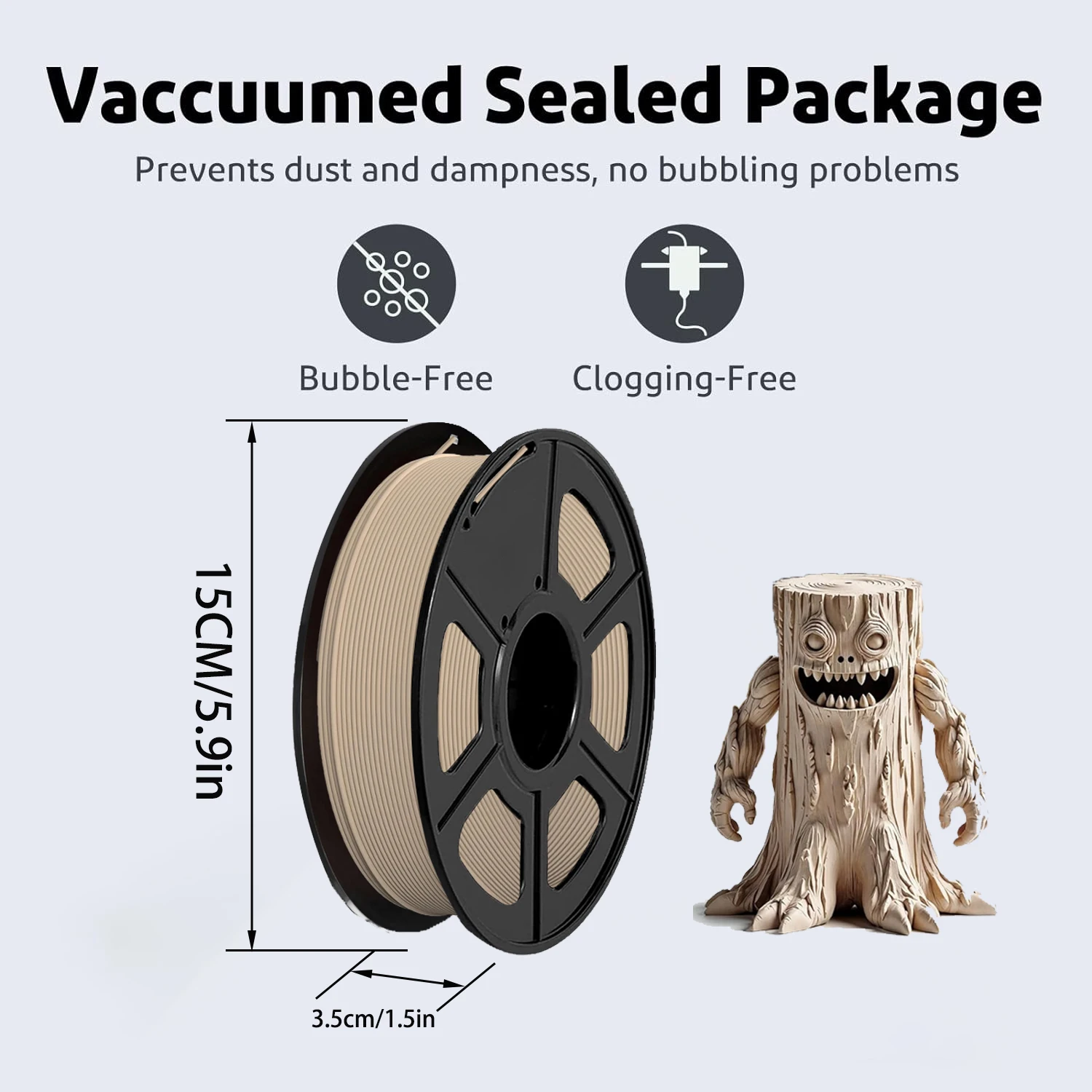 1,75 mm hout PLA 3D-printfilam - Woodworking Vacuum Press recensie en prijs
