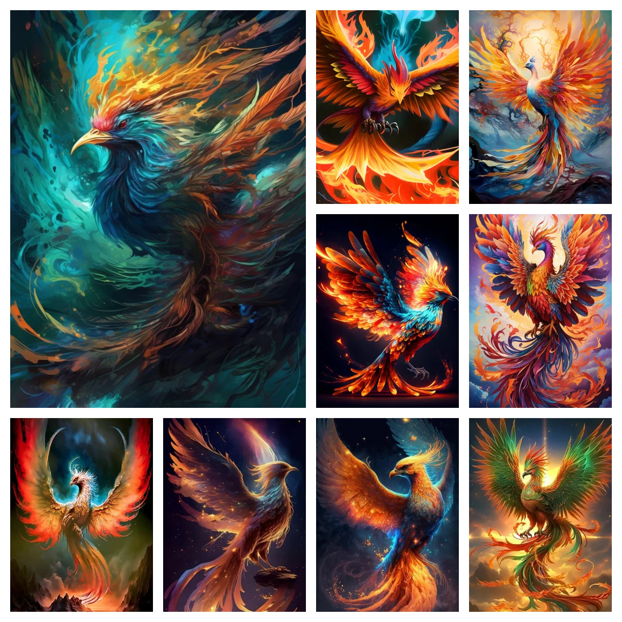 

Fantasy Colorful Phoenix AB Diamond Painting Kit Embroidery Mosaic Handmade Art Cross Stitch Home Decor Full Round Picture