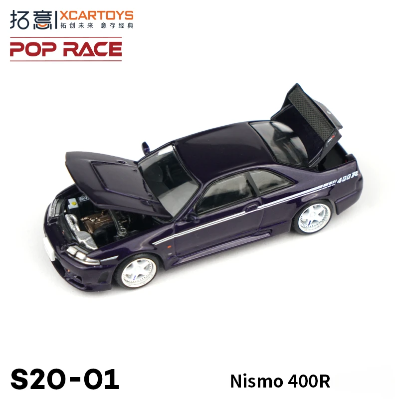 XCarToys X Pop Race 1:64 Skyline GT-R R33 NISMO 400R MIDNIGHT PURPLE Diecast Model Car A Gift for Boyfriend MIDNIGHT Project D