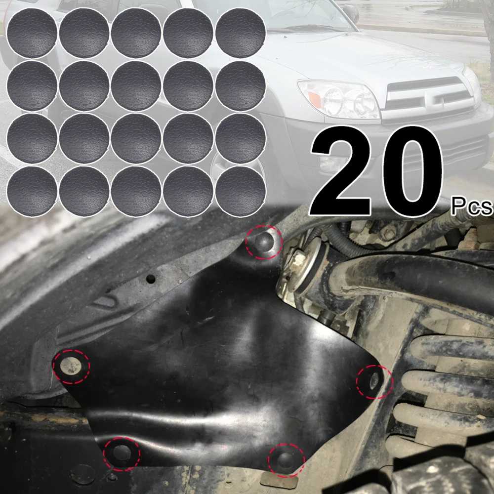 

20Pcs For Toyota 4Runner N180 1996 - 2020 Sequoia XK40 FJ Cruiser XJ10 Front Rear Mudflaps Rivets Nut Splash Guard Apron Clips