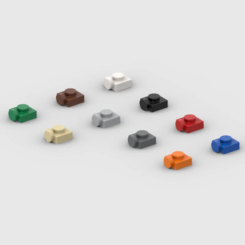 *Plate 1x1 w. side knob* D133 100 pcs DIY enlighten block brick part No.  Compatible With Other Assembles Particles