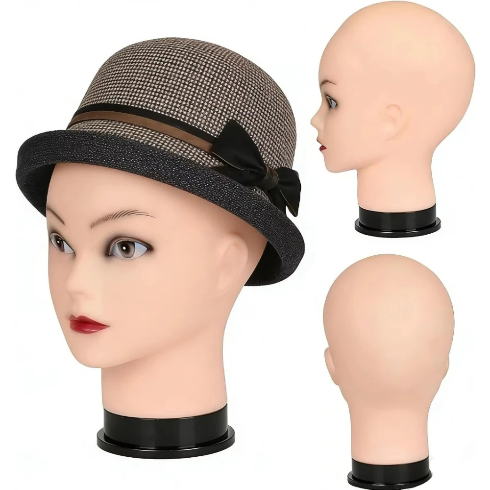 Bald Mannequin Head for Wigs, Cosmetology Doll Head for Hair Styling